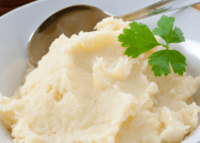 Mashed Turnips and Sage topped with fresh herbs