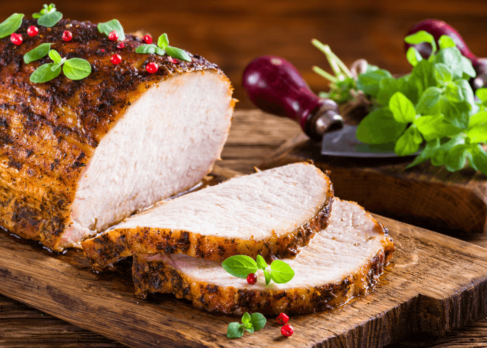 Pork Roast with Cranberries and Beans