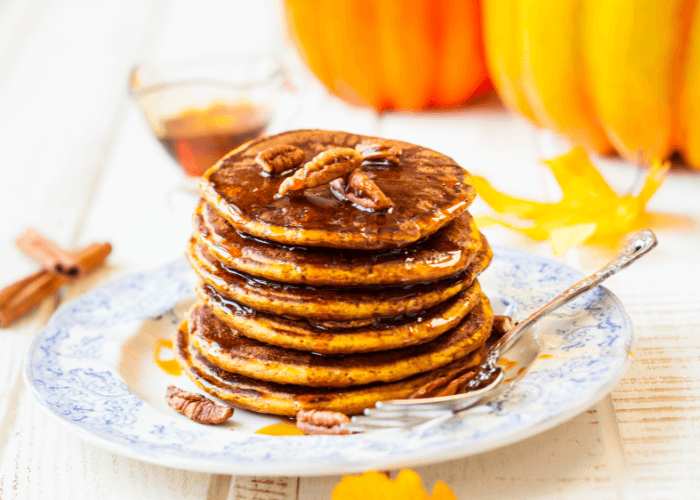 Pumpkin Pancakes on a plate