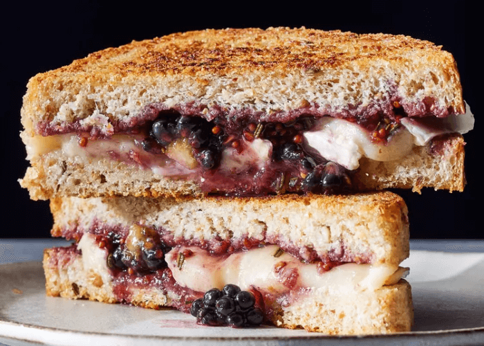 Brie and Blackberry Jam Grilled Cheese Sandwich