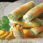 mango cucumber wrap in rice paper