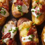 Loaded Fingerling Potatoes with bacon and cheese