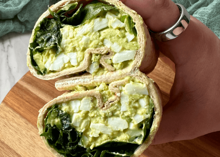 Avocado Egg Salad in a wrap