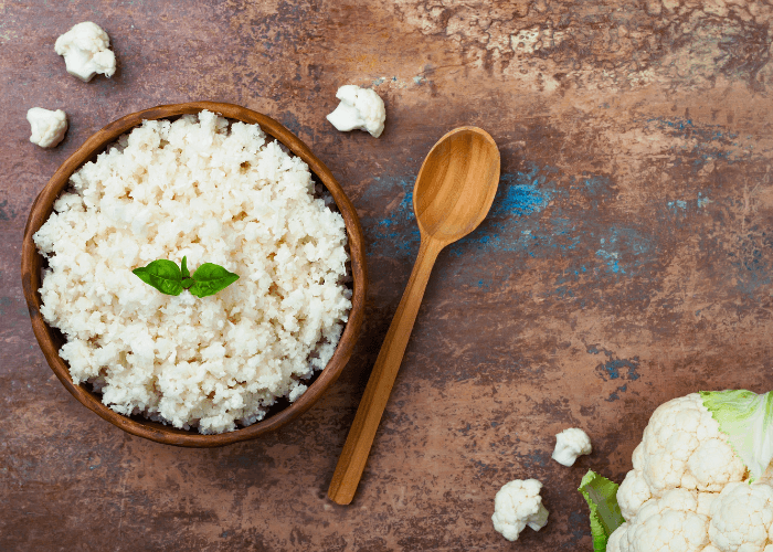 Cauliflower Rice in a bowl