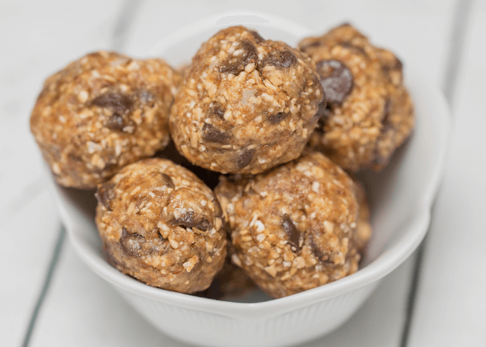 Peanut Butter Energy Bites with chocolate chips