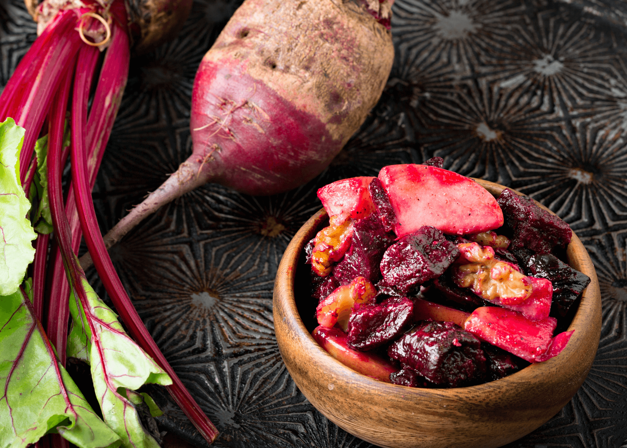 Roasted Beets chopped in a bowl