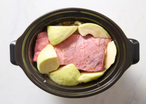 corned beef and cabbage in a crockpot