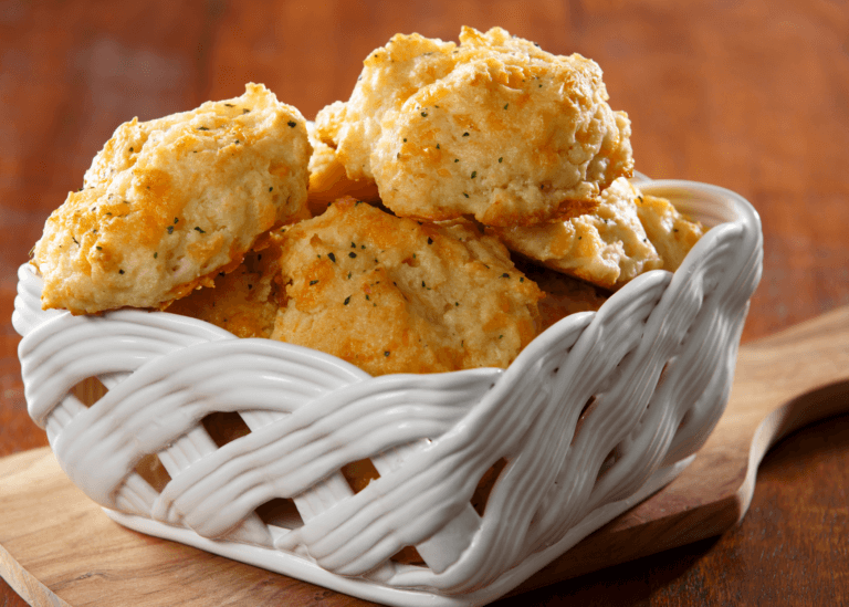 fluffy biscuits in a bowl